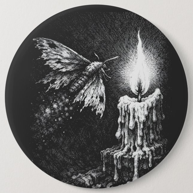 Moth to the Flame — by BurnsInHell 6 Cm Round Badge (Front)
