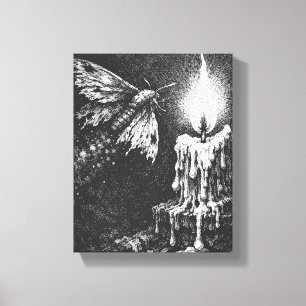 Moth to the Flame — by BurnsInHell Canvas Print