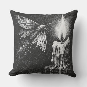 Moth to the Flame — by BurnsInHell Cushion