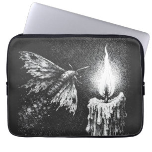 Moth to the Flame — by BurnsInHell Laptop Sleeve