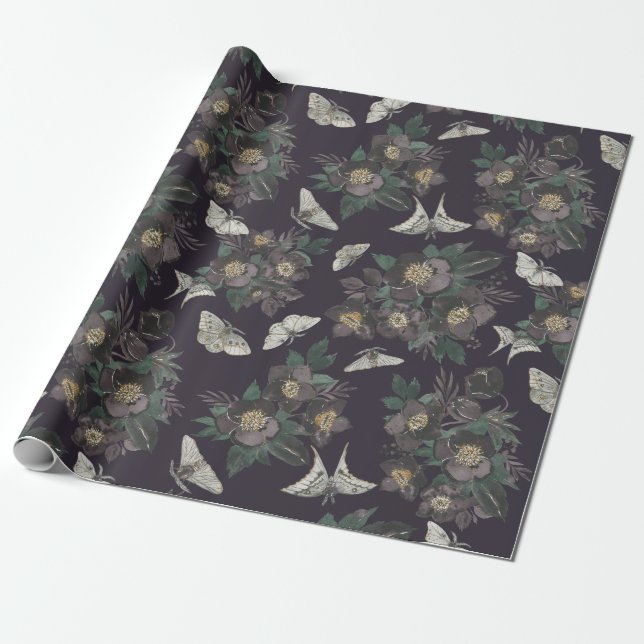 Moth Wrapping Paper (Unrolled)