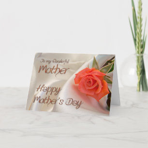 Mother, a Mother's day card with a pink rose
