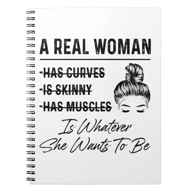Mother A Real Woman Birthday Notebook (Front)