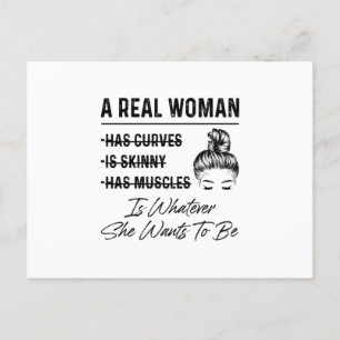 Mother A Real Woman Birthday Postcard