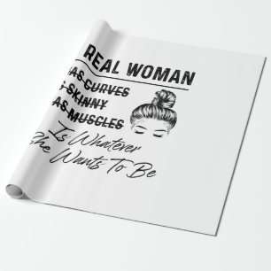 Mother A Real Woman Birthday Wrapping Paper