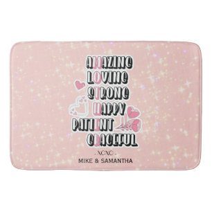 Mother Acronym   Floral   Mother's Day Gift Bath Mat