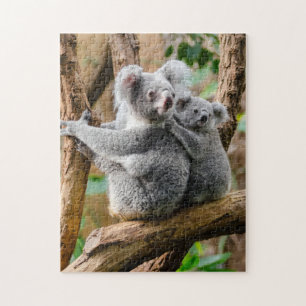 Mother and Baby Animal Koala Bear Photography Jigsaw Puzzle