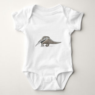 Mother and baby anteater baby one-piece bodysuit