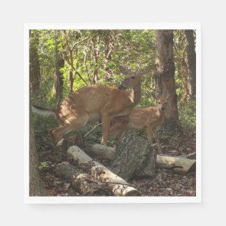 Mother and Baby Deer at Shenandoah National Park Napkin