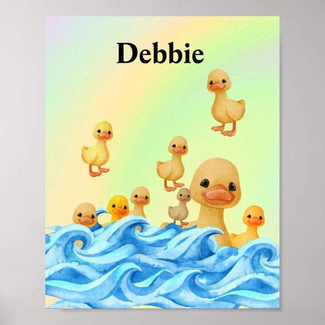  Mother and baby duck's Poster (Front)