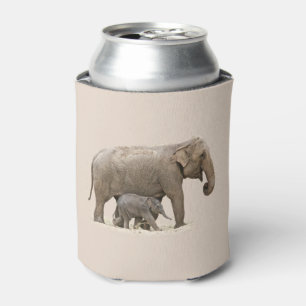 Mother and Baby Elephant Can Cooler