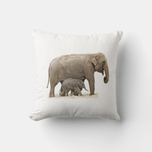 Mother and Baby Elephant Cushion