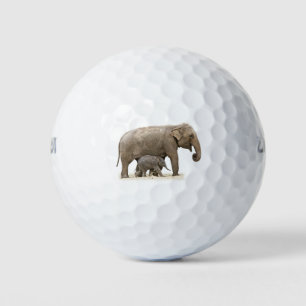 Mother and Baby Elephant Golf Balls