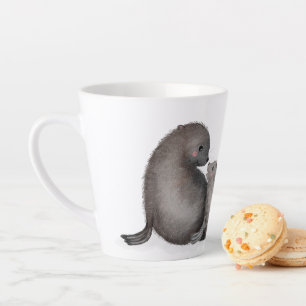 Mother and baby fur seal 'Best mom ever' latte mug
