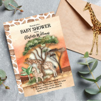 Mother and Baby Giraffe Safari Baby Shower