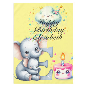 Mother and baby Happy Birthday Tablecloth
