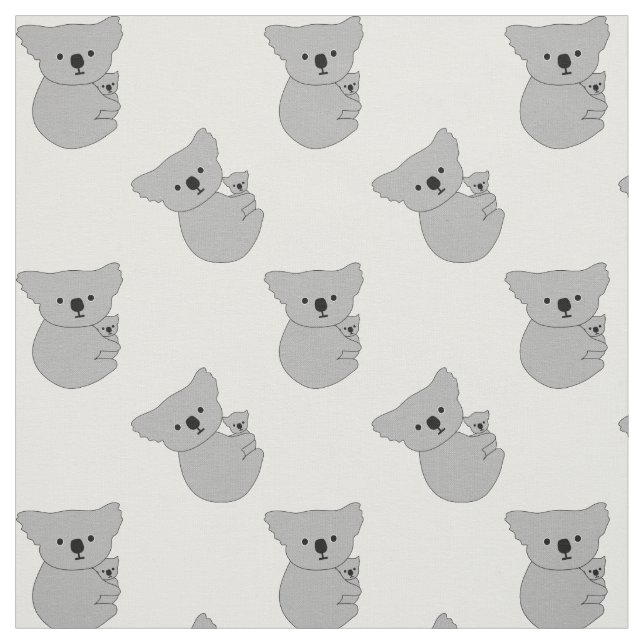 mother and baby koala pattern fabric (Swatch)