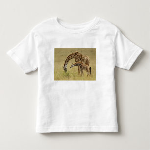 Mother and baby Masai Giraffe, Giraffa Toddler T-Shirt