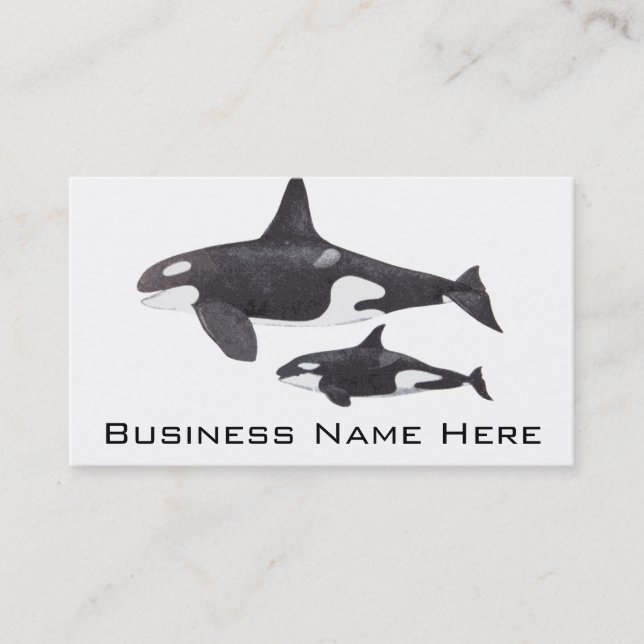 Mother and Baby Orca Business Card (Front)