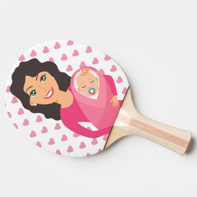 MOTHER AND BABY PING PONG PADDLE (Side)