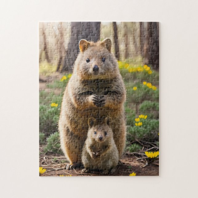 Mother And Baby Quokka, Jigsaw Puzzle (Vertical)