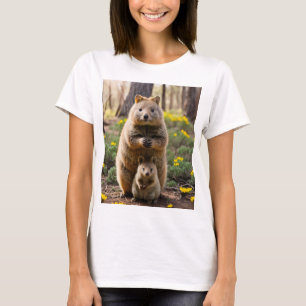 Mother And Baby Quokka, T-Shirt