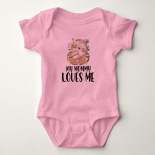 Mother and Baby Sloths My Mummy Loves Me Tropical Bodysuit