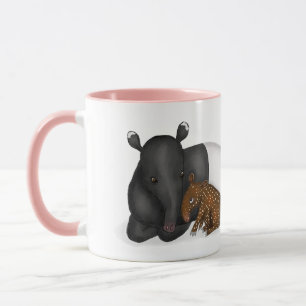 Mother and baby tapir 'Best ever mum' mug