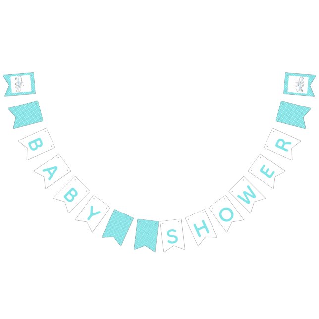 Mother And Baby White Bear Baby Shower Bunting (All)