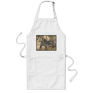 Mother and Baby Zebra  Long Apron
