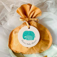 Mother and Calf Elephant Baby Shower Gift