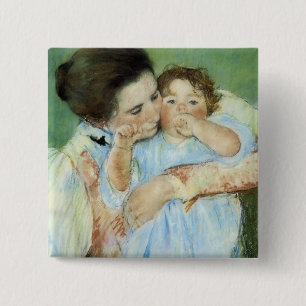 Mother and Child 15 Cm Square Badge