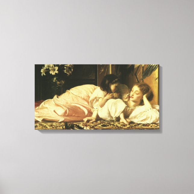 Mother and Child (aka Cherries) by Lord Leighton Canvas Print (Front)