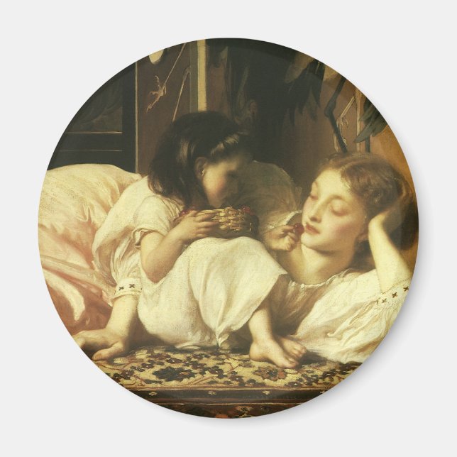 Mother and Child (aka Cherries) by Lord Leighton Magnet (Front)
