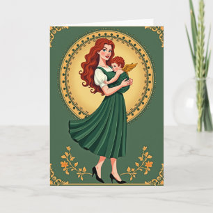 Mother And Child Art Card