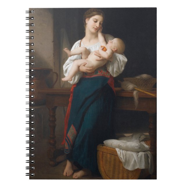 Mother and Child (by Bouguereau) Notebook (Front)