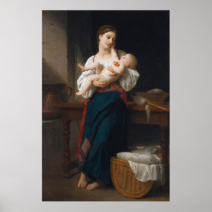 Mother and Child (by Bouguereau) Poster