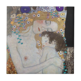 Mother and Child by Gustav Klimt Tile