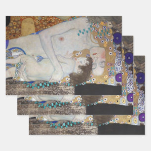 Mother and Child by Gustav Klimt Wrapping Paper Sheet