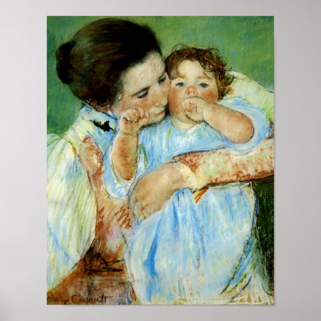 Mother and Child by Mary Cassat Poster (Front)
