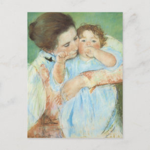 Mother and Child by Mary Cassatt, Vintage Fine Art Postcard