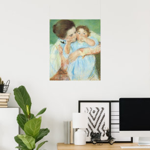 Mother and Child by Mary Cassatt, Vintage Fine Art Poster