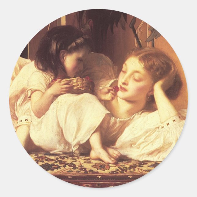 Mother and Child Classic Round Sticker (Front)