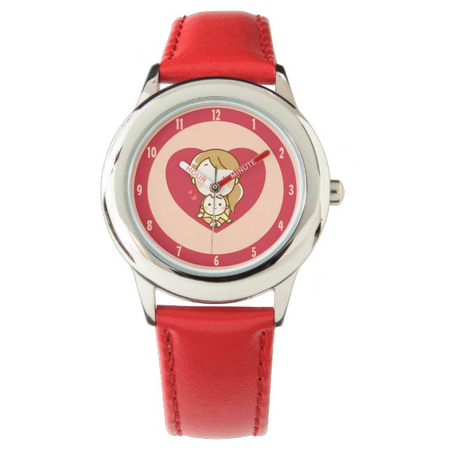 Mother and child cute kawaii cartoon mother's day watch (Front)