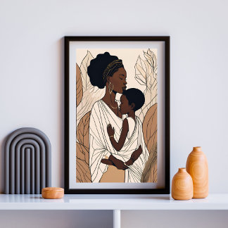 Mother and Child Embrace Poster