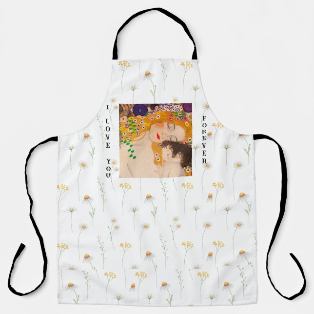 Mother and Child - Gustav Klimt  Apron (Front)