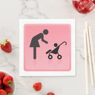 Mother And Child Icon Napkin