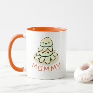 mother and child kawaii octopus mug