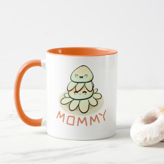 mother and child kawaii octopus mug