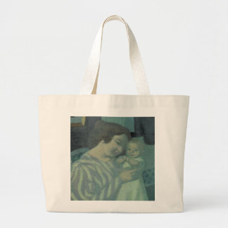 Mother and Child Large Tote Bag